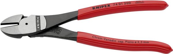 Produktbild: Knipex 74 01 200 Werkstatt Kraft-Seitenschneider mit Facette 200mm