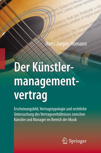 Produktbild: Der K&uuml;nstlermanagementvertrag