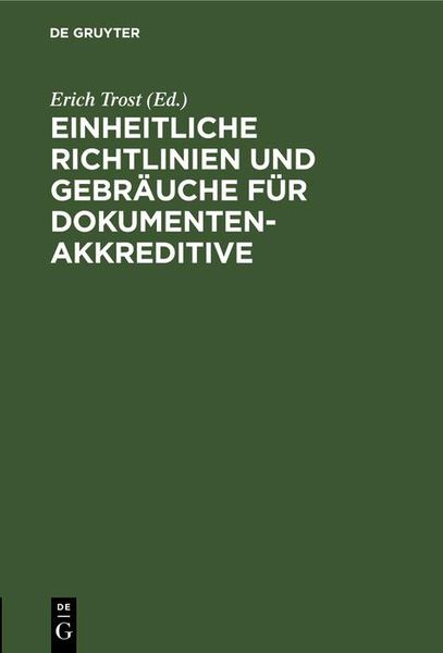 Produktbild: Einheitliche Richtlinien und Gebr&auml;uche f&uuml;r Dokumentenakkreditive