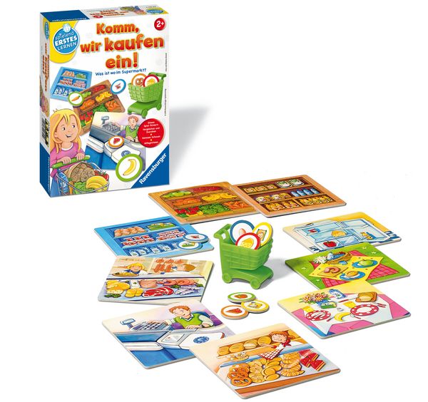 Ravensburger 24721 - Komm, Wir Kaufen Ein - Gioco Da Tavolo Educativo Per Bambini (In Tedesco) - 2 Anni+