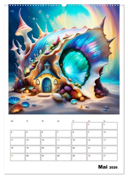 Produktbild: Zauberhafte Muschelh&auml;user (Wandkalender 2026 DIN A2 hoch), CALVENDO Monatskalender