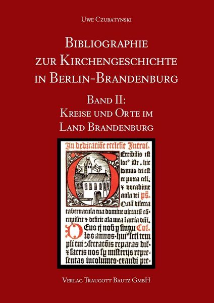 Produktbild: Bibliographie zur Kirchengeschichte in Berlin-Brandenburg