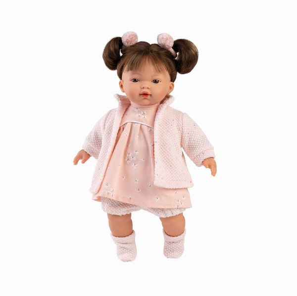 Babypuppe Vera brünett rosa 33cm