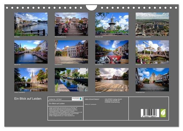 Produktbild: Ein Blick auf Leiden (Wandkalender 2026 DIN A4 quer), CALVENDO Monatskalender