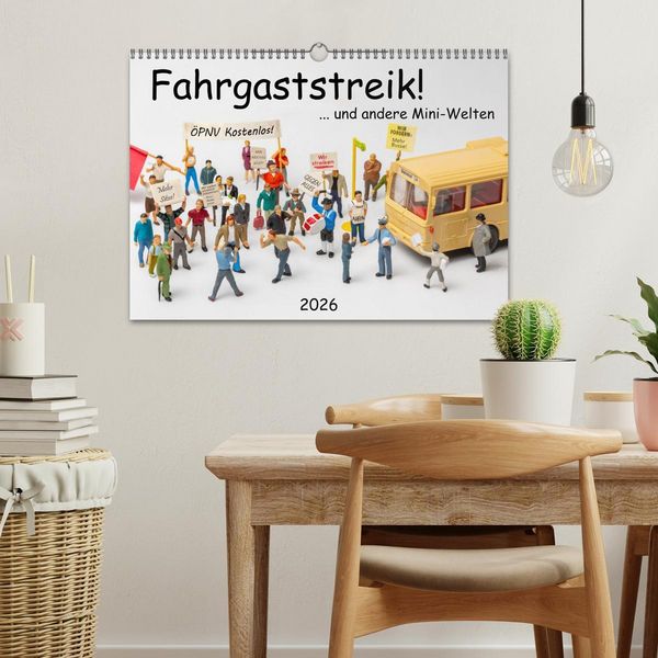 Produktbild: Fahrgaststreik! ... und andere Mini-Welten (Wandkalender 2026 DIN A3 quer), CALVENDO Monatskalender