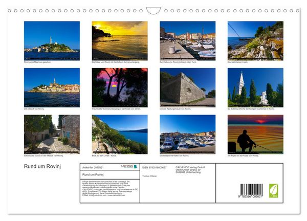 Produktbild: Rund um Rovinj (Wandkalender 2026 DIN A3 quer), CALVENDO Monatskalender