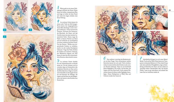 Produktbild: Gl&uuml;cklich kreativ &ndash; Zwei B&uuml;cher im Bundle: 37 Mixed-Media-Motive malen