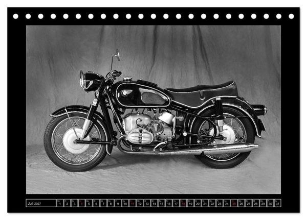 Produktbild: BMW R69S in schwarzweiss (Tischkalender 2027 DIN A5 quer), CALVENDO Monatskalender