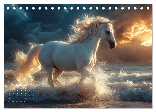 Produktbild: Fliegende M&auml;hnen und Sternenstaub - Ein zauberhafter Jahresbegleiter (Tischkalender 2026 DIN A5 quer), CALVENDO Monatskalender