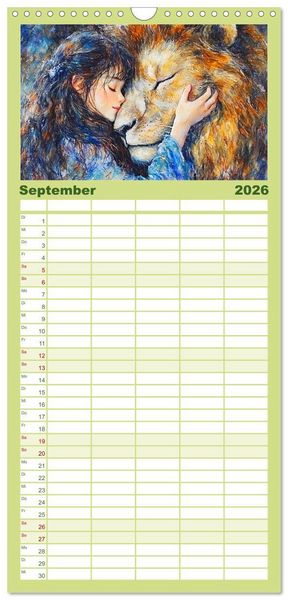 Produktbild: Familienplaner 2026 - Traumwelten. Mangas mit magischen Begegnungen mit 5 Spalten (Wandkalender, 21 x 45 cm) CALVENDO