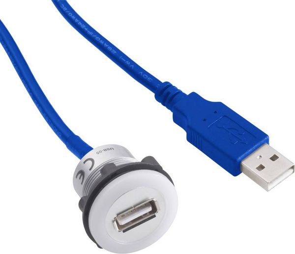 Produktbild: TRU Components USB-12 USB-Einbaubuchse 3.0 Buchse, Einbau Inhalt: 1St.