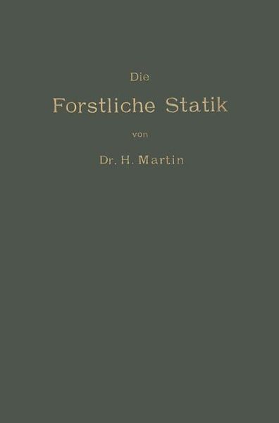 Produktbild: Die Forstliche Statik