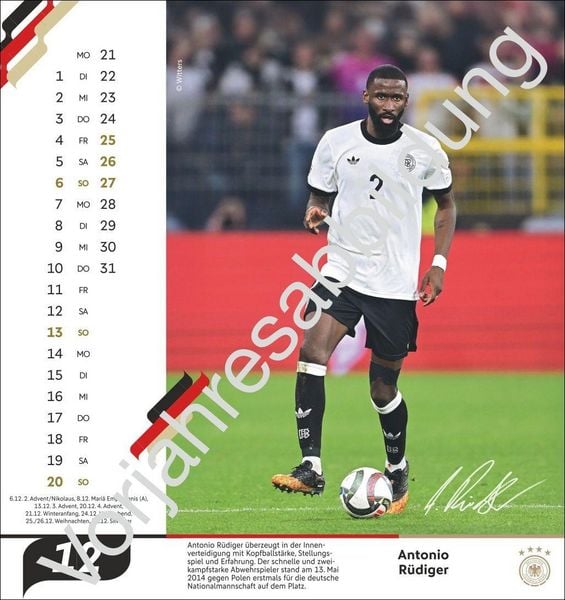Produktbild: DFB M&auml;nner Postkartenkalender 2027