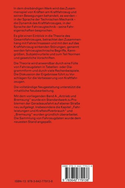 Produktbild: Dynamik der Kraftfahrzeuge
