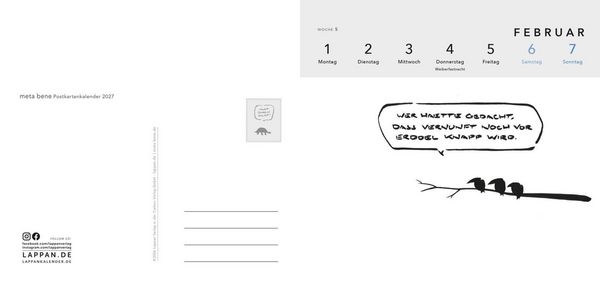 Produktbild: meta bene Postkartenkalender 2027