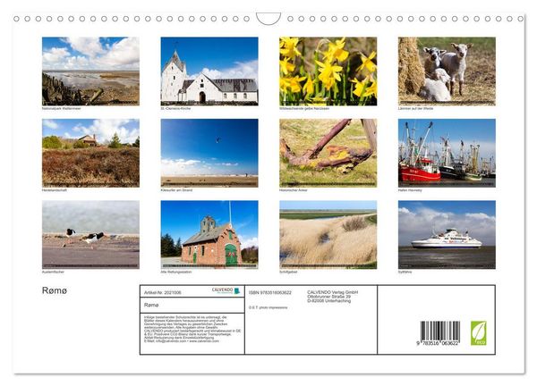 Produktbild: R&oslash;m&oslash; (Wandkalender 2026 DIN A3 quer), CALVENDO Monatskalender