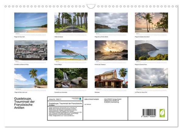 Produktbild: Guadeloupe, Trauminsel der Franz&ouml;sische Antillen (Wandkalender 2026 DIN A3 quer), CALVENDO Monatskalender