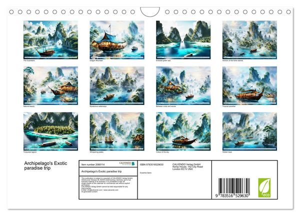 Produktbild: Archipelago's Exotic paradise trip (Wall Calendar 2026 DIN A4 landscape), CALVENDO 12 Month Wall Calendar