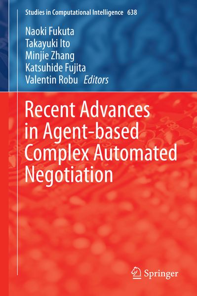 Produktbild: Recent Advances in Agent-based Complex Automated Negotiation