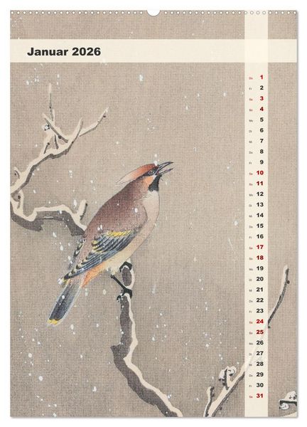 Produktbild: Ohara Koson - Gefiederte Sch&ouml;nheiten (Wandkalender 2026 DIN A2 hoch), CALVENDO Monatskalender