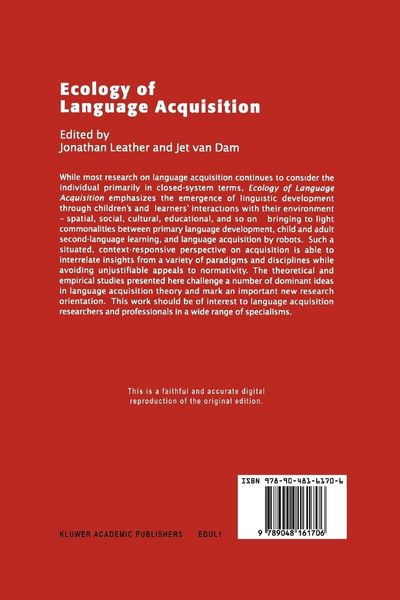 Produktbild: Ecology of Language Acquisition
