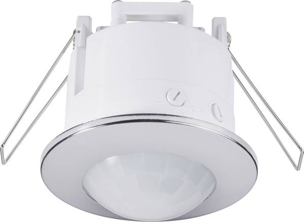 Renkforce 1289331 Decke, Einbau PIR-Bewegungsmelder 360° Relais Chrom IP20