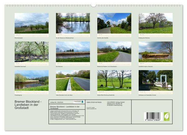 Produktbild: Bremer Blockland - Landleben in der Gro&szlig;stadt (hochwertiger Premium Wandkalender 2026 DIN A2 quer), Kunstdruck in Hochglanz