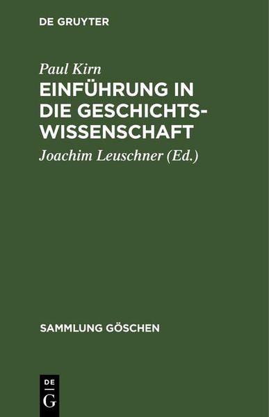 Produktbild: Einf&uuml;hrung in die Geschichtswissenschaft