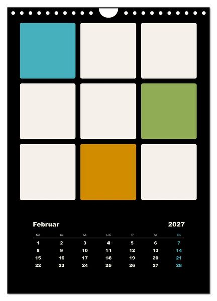 Produktbild: Fotokalender FARBFL&Auml;CHEN (Wandkalender 2027 DIN A4 hoch), CALVENDO Monatskalender