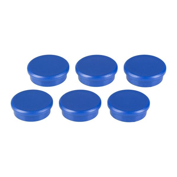 Produktbild: Idena Magnete St&auml;rke 7mm rund blau &Oslash;2,4cm 6 St&uuml;ck