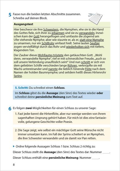 Produktbild: Inhaltsangabe. Aufsatz 7.-9. Klasse, A5-Heft