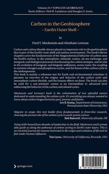 Produktbild: Carbon in the Geobiosphere