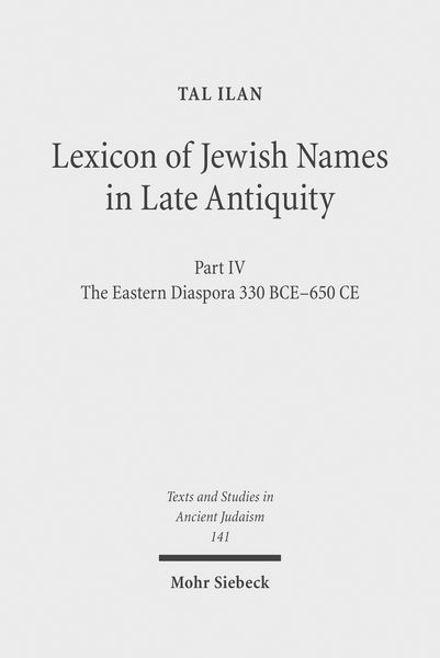 Produktbild: Lexicon of Jewish Names in Late Antiquity