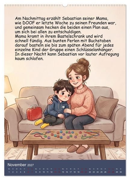 Produktbild: Sebastian - der nicht teilen wollte (Wandkalender 2027 DIN A2 hoch), CALVENDO Monatskalender