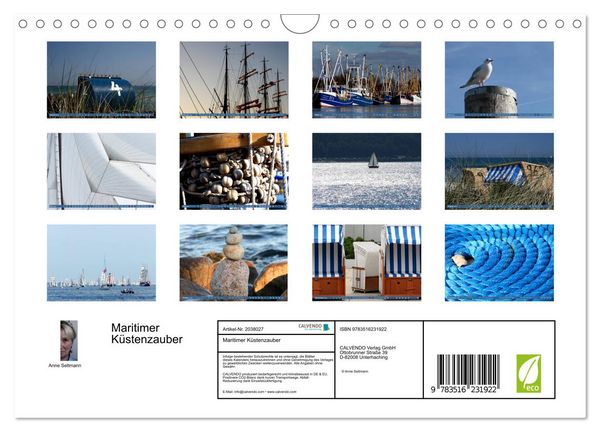 Produktbild: Maritimer K&uuml;stenzauber (Wandkalender 2026 DIN A4 quer), CALVENDO Monatskalender