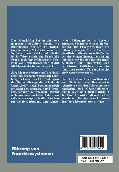 Produktbild: F&uuml;hrung von Franchisesystemen