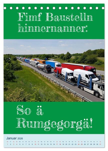 Produktbild: Ningeln&auml;sorum! Mundart und Dialekt Kalender Sachsen (Tischkalender 2026 DIN A5 hoch), CALVENDO Monatskalender