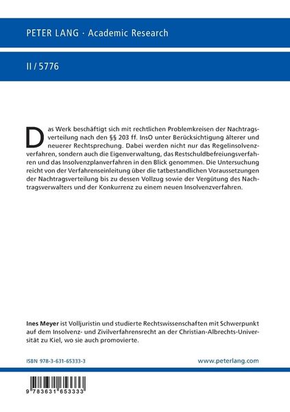 Produktbild: Masseverwaltung nach Aufhebung des Insolvenzverfahrens am Beispiel der Nachtragsverteilung