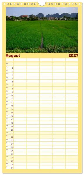 Produktbild: Familienplaner 2027 - Vietnams verborgenes Paradies mit 5 Spalten (Wandkalender, 21 x 45 cm) CALVENDO