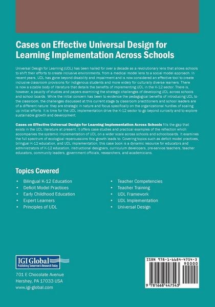 Produktbild: Cases on Effective Universal Design for Learning Implementation Across Schools