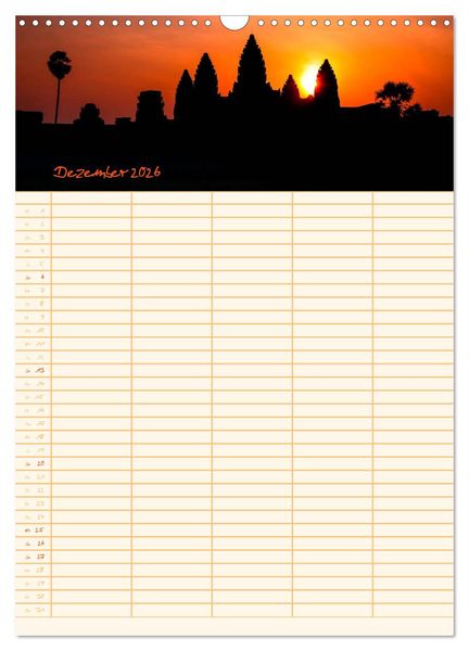Produktbild: EXOTISCHES S&Uuml;DOSTASIEN - Familienplaner 2026 (Wandkalender 2026 DIN A3 hoch), CALVENDO Monatskalender