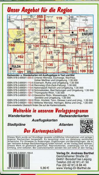 Produktbild: Bad Hersfeld, Rotenburg a. d. Fulda und Umgebung Radwander- und Wanderkarte 1 : 35 000