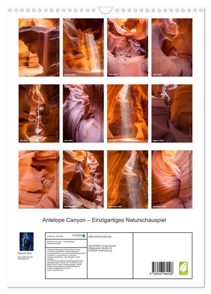 Produktbild: Antelope Canyon &ndash; Einzigartiges Naturschauspiel (Wandkalender 2026 DIN A3 hoch), CALVENDO Monatskalender
