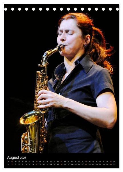 Produktbild: Jazz Saxophonisten 2026 (Tischkalender 2026 DIN A5 hoch), CALVENDO Monatskalender