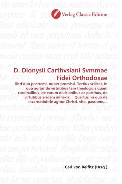 Produktbild: D. Dionysii Carthvsiani Svmmae Fidei Orthodoxae