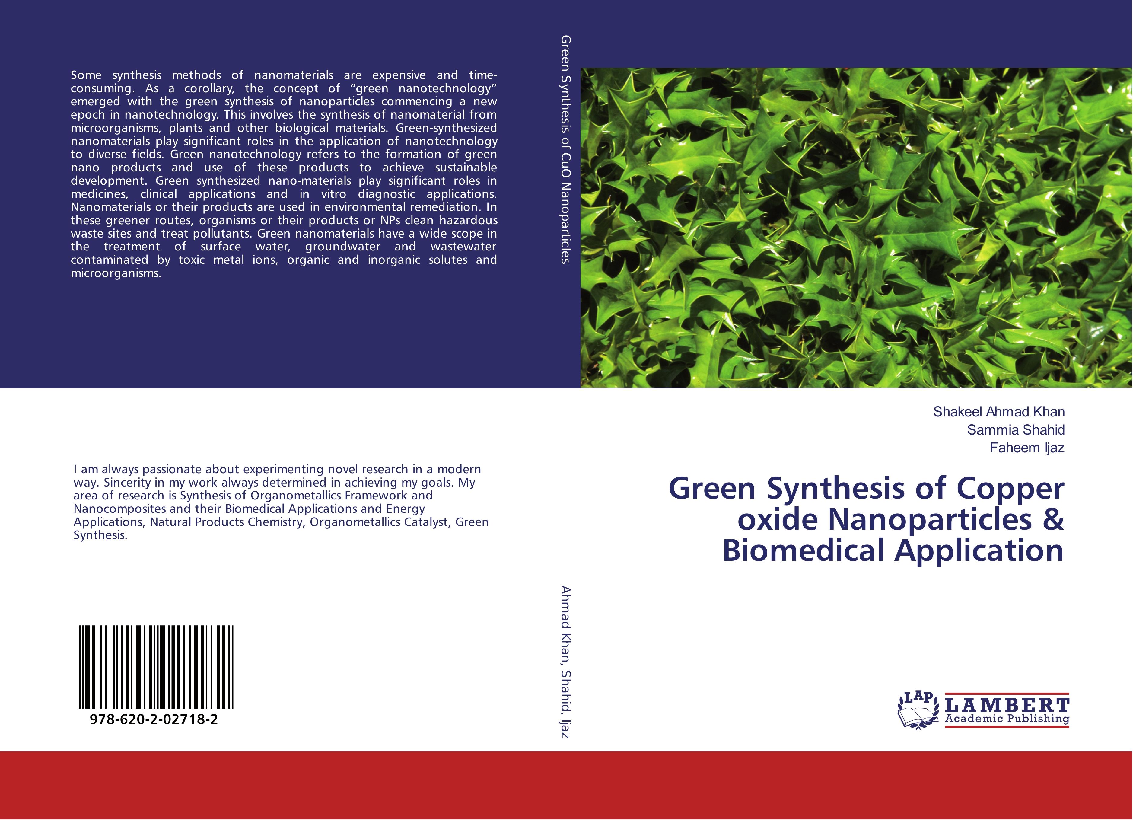Produktbild: Green Synthesis of Copper oxide Nanoparticles & Biomedical Application