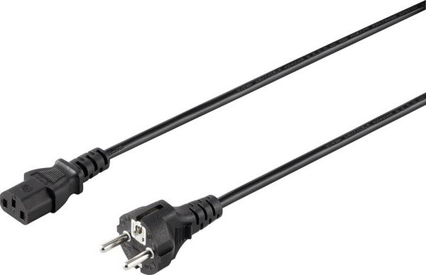 Produktbild: Sygonix SY-5042692 Kaltger&auml;te Anschlusskabel Schwarz 2.00m