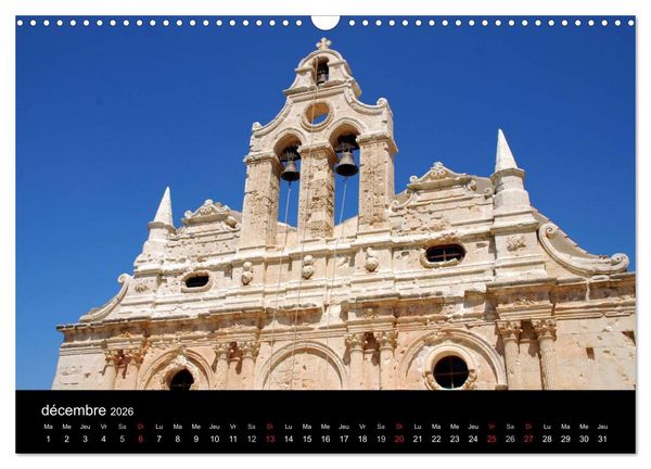 Produktbild: Cr&egrave;te, l'&icirc;le rebelle (Calendrier mural 2026 DIN A3 vertical), CALVENDO calendrier mensuel