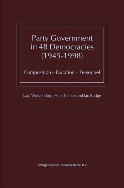 Produktbild: Party Government in 48 Democracies (1945-1998)