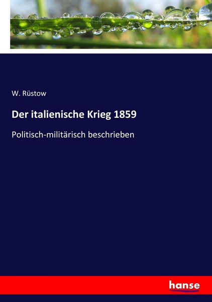 Produktbild: Der italienische Krieg 1859